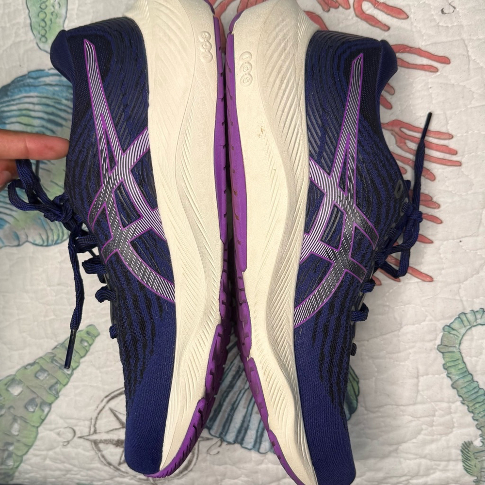 ASICS Women's Gel-Kayano LITE 3 Running Shoes, Blue & Purple, Size 10 - Picture 3 of 7